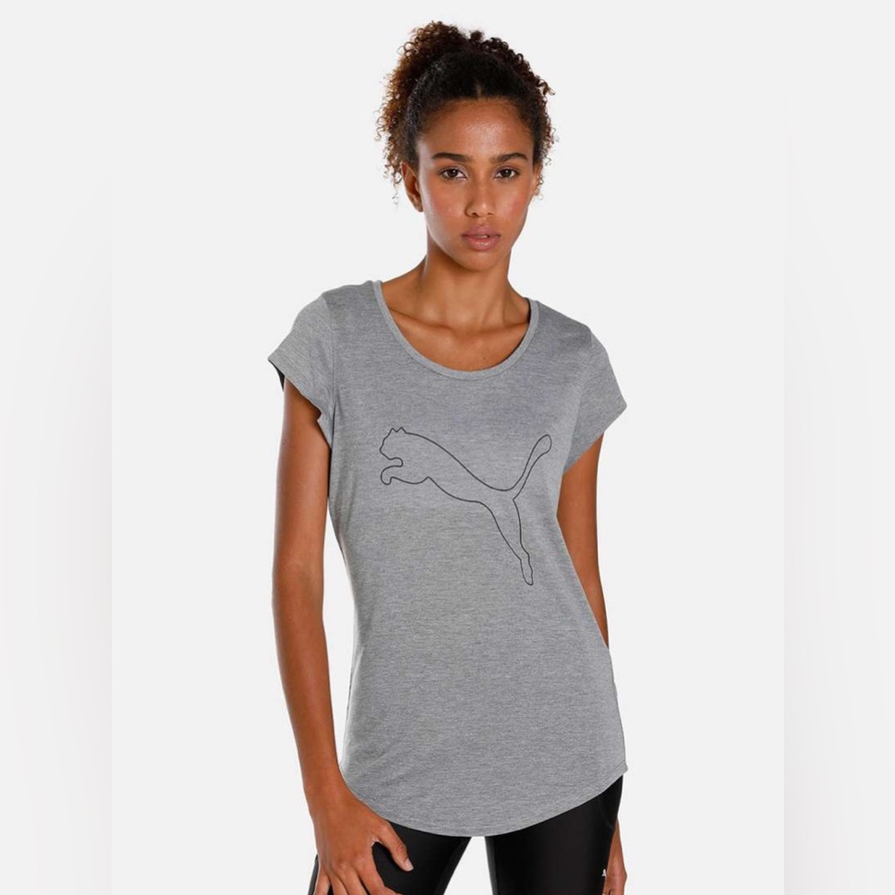 Puma 17” PTP Women's Gray T-Shirt, Grey, Size Small.